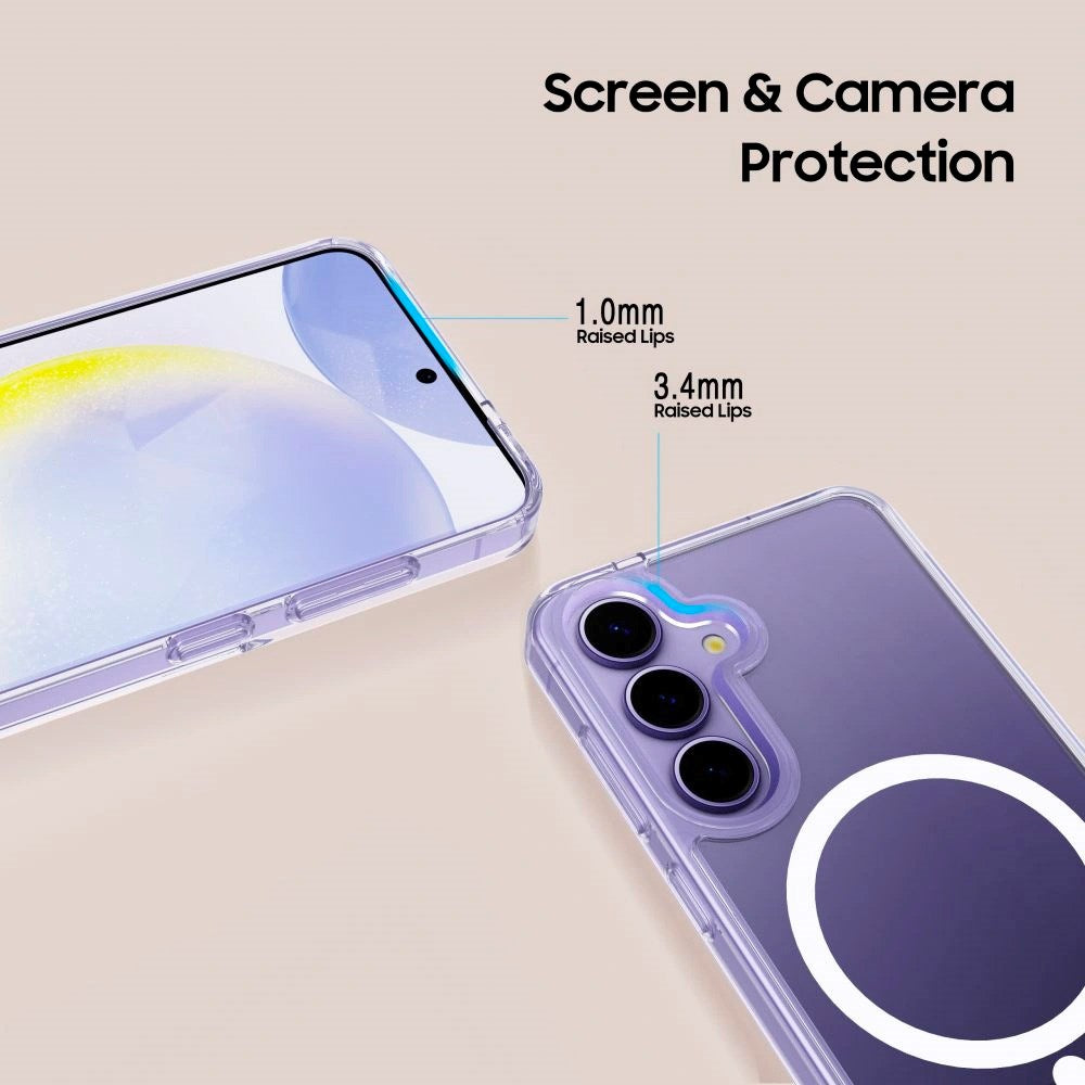 Samsung Galaxy S25 Edge Tech-Protect Flexair Hybrid Deksel - MagSafe Kompatibel - Gjennomsiktig