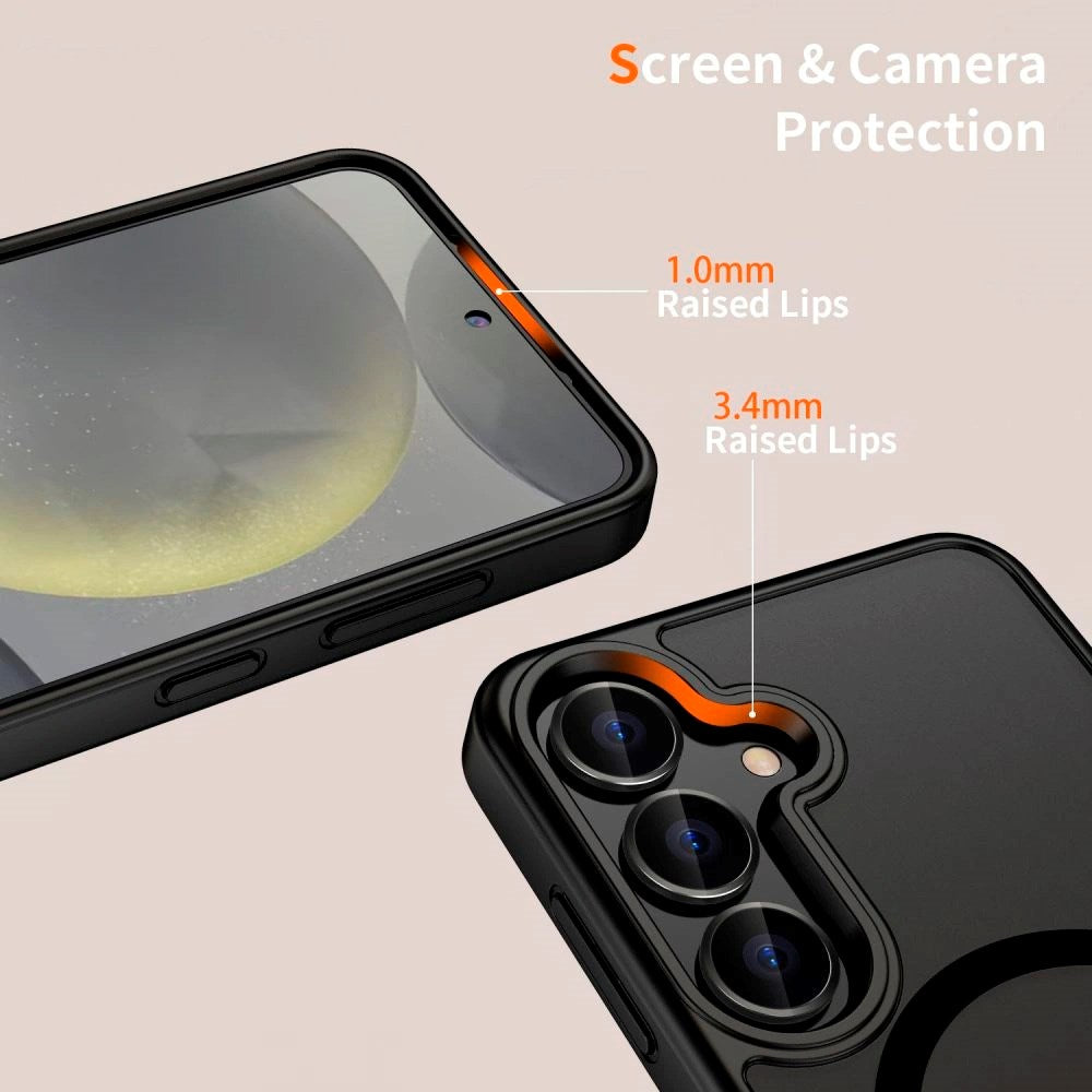 Samsung Galaxy S25 Edge Tech-Protect Magmat Deksel - MagSafe Kompatibelt - Matt Svart