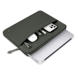 Tech-Protect MacBook / Laptop 13-14" Sleeve med Fôret Innside & Lomme - Mørkegrønn