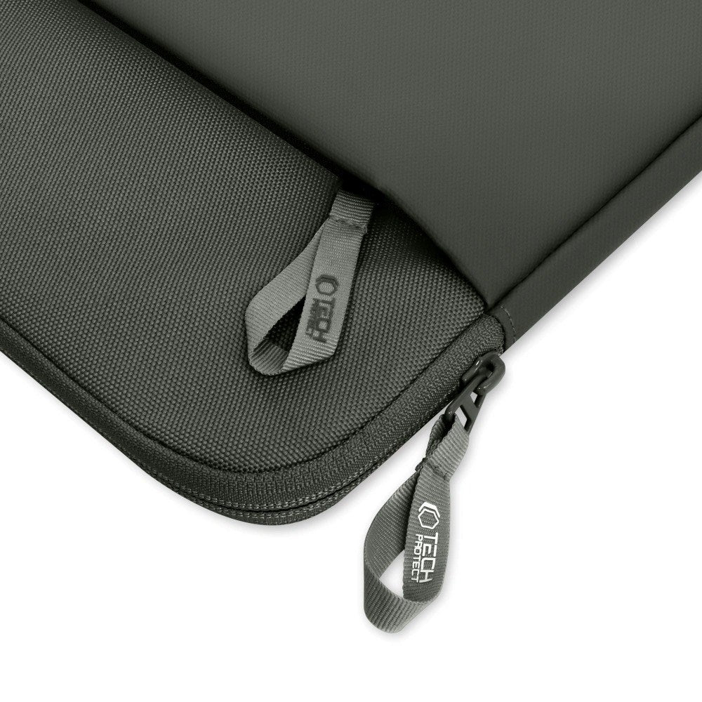 Tech-Protect MacBook / Laptop 15-16" Sleeve med Fôret Innside & Lomme - Mørkegrønn