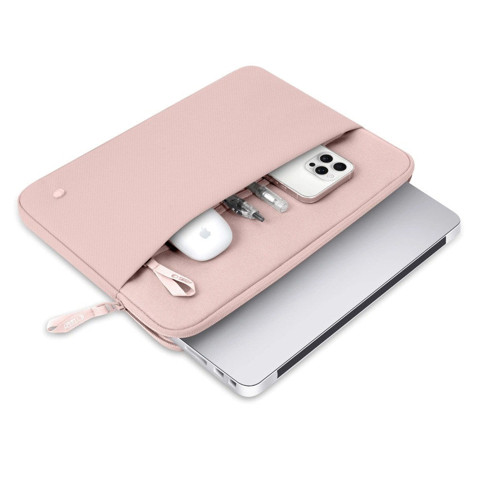 Tech-Protect MacBook / Laptop 15-16" Sleeve med Fôret Innside & Lomme - Rosa