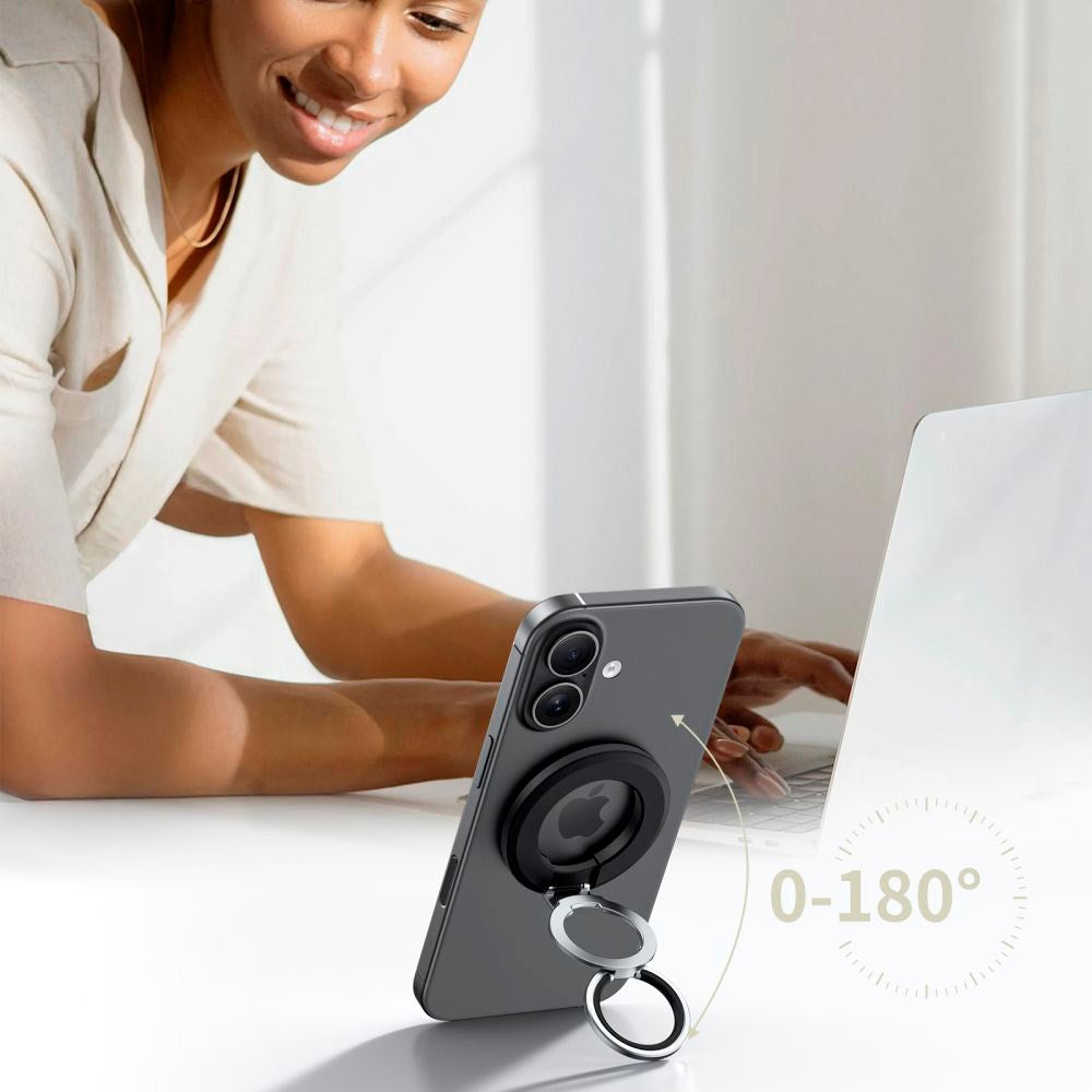 Tech-Protect Magnetisk Ringholder til Mobil - MagSafe Kompatibel - Svart