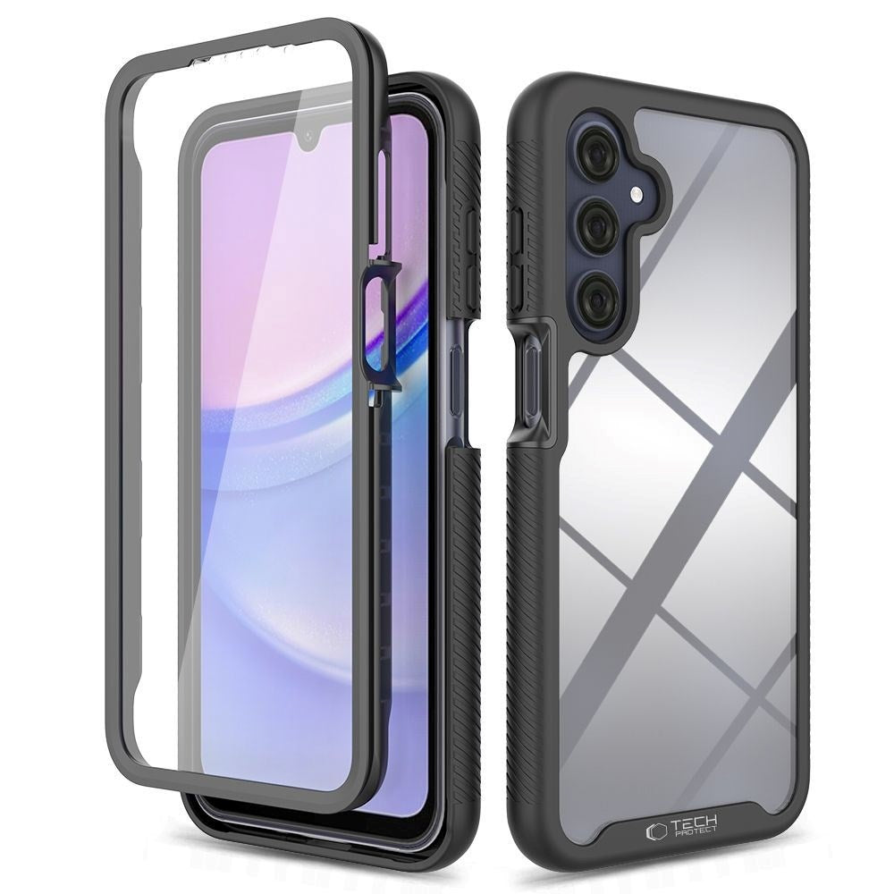 Samsung Galaxy A16 (4G/5G) Tech-Protect DEFENSE360 Deksel med Skjermbeskytter - Gjennomsiktig / Svart