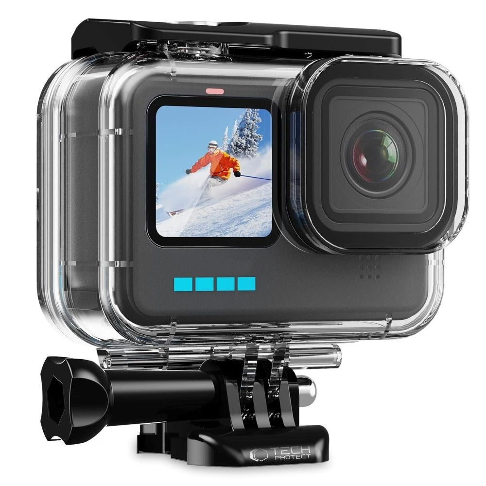 Tech-Protect GA200 Vanntett Deksel GoPro Hero 9 / 10 / 11 / 12 / 13 - Gjennomsiktig