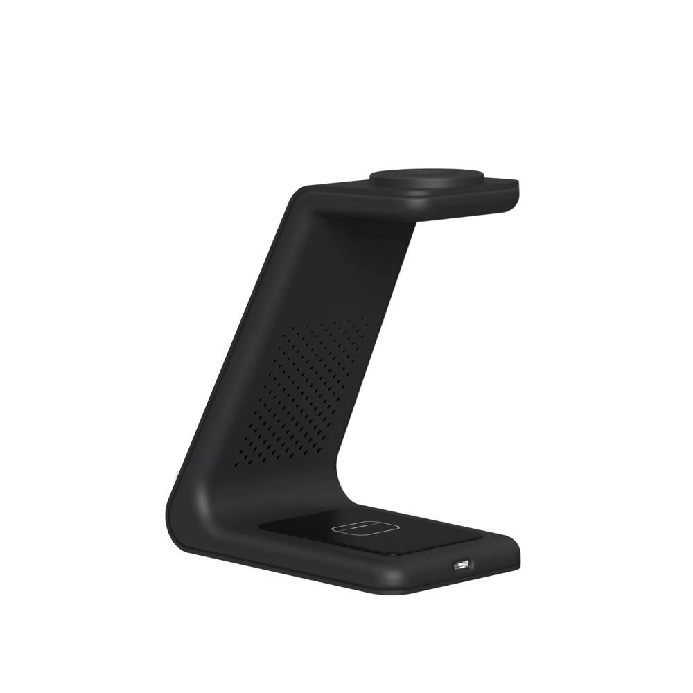 Tech-Protect QI15W-A36 Trådløs Lader med USB-C - 3-i-1 Funksjon - Svart