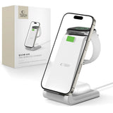 Tech-Protect QI15W-A36 Trådløs Lader med USB-C - 3-i-1 Funksjon - Hvit