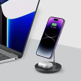 Tech-Protect 2i1 Magnetisk MagSafe Trådløs Lader Qi15W-A39 - Svart