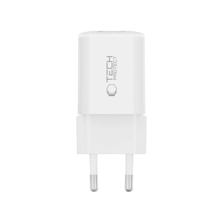 Tech-Protect 33W Vegglader m. 1x USB-A & 1x USB-C - Hvit