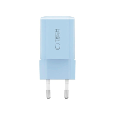 Tech-Protect 33W Vegglader m. 1x USB-A & 1x USB-C - Blå