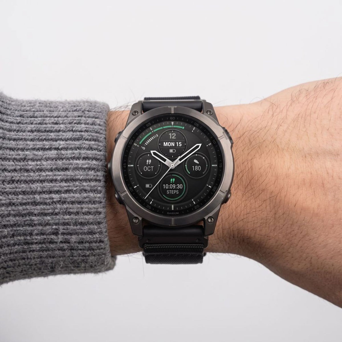 Universal Garmin 26mm QuickFit Tech-Protect Classic Nylon Reim - Svart