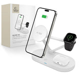 Tech-Protect 3-i-1 Magsafe Trådløs Lader QI 15W - Hvit