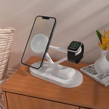 Tech-Protect 3-i-1 Magsafe Trådløs Lader QI 15W - Hvit