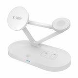 Tech-Protect 3-i-1 Magsafe Trådløs Lader QI 15W - Hvit