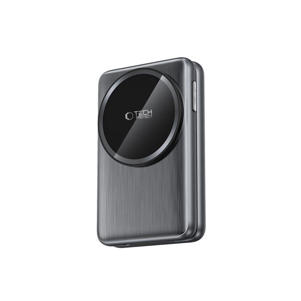 Tech-Protect QI15W-A42 3-i-1 Magnetisk Trådløs Lader - MagSafe Kompatibel - Grå