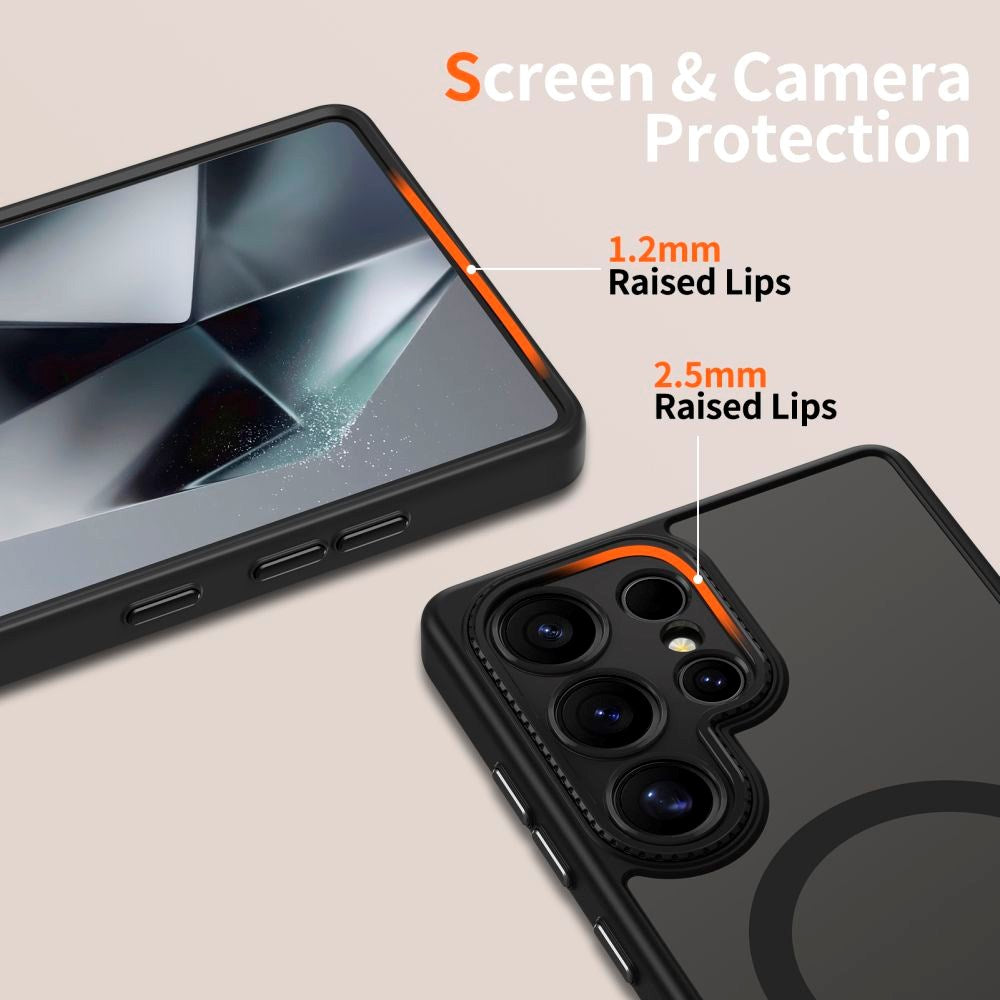 Samsung Galaxy S25 Ultra Tech-Protect MagCam Deksel - MagSafe Kompatibel - Matt Svart