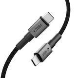 Tech-Protect Ultraboost DNA PD 60W/3A USB-C til USB-C-Kabel 50 cm - Svart / Mørkegrå
