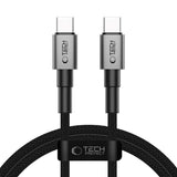 Tech-Protect Ultraboost DNA PD 60W/3A USB-C til USB-C-Kabel 1m - Svart / Mørkegrå