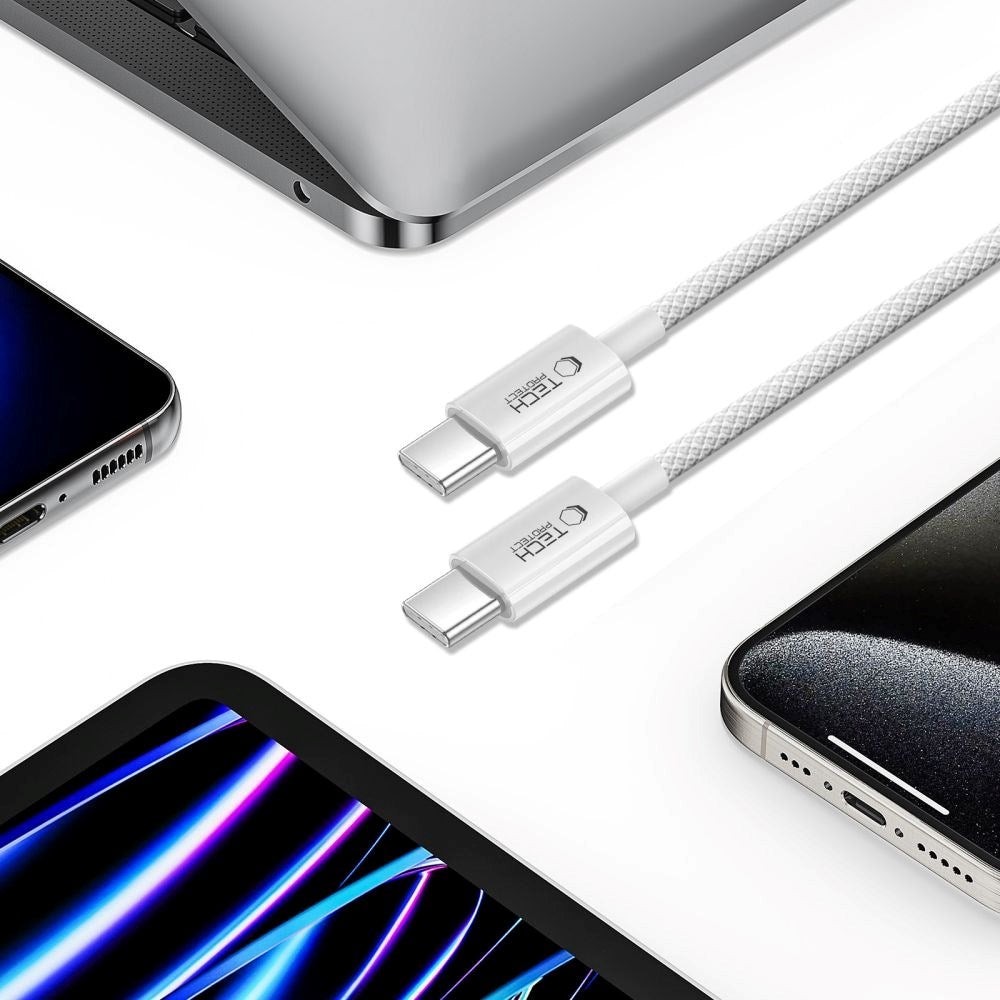 Tech-Protect Ultraboost Lite 60W / 3A USB-C til USB-C-Kabel 1m - Grå