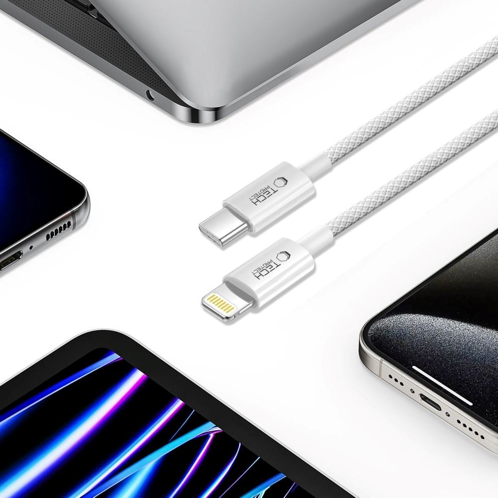 Tech-Protect Ultraboost Lite 27W / 3A Lightning til USB-C-Kabel 2m - Grå