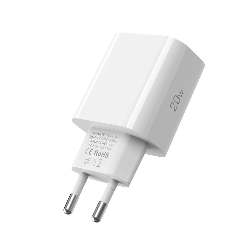Tech-Protect  Charger PD 20W USB-C Vegglader - Hvit