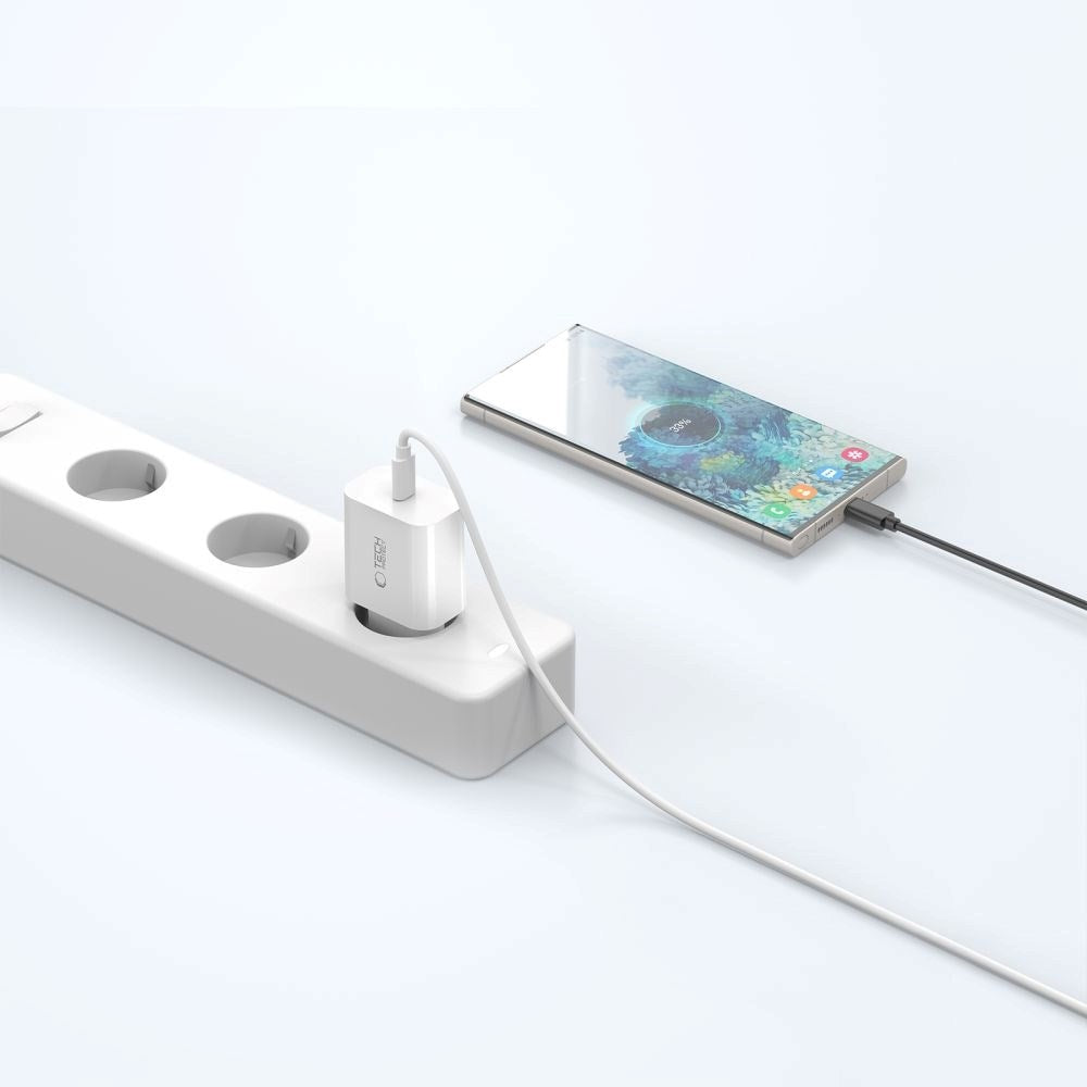 Tech-Protect  Charger PD 20W USB-C Vegglader - Hvit