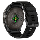 Universal Garmin 22mm QuickFit Tech-Protect Classic Nylon Reim - Svart