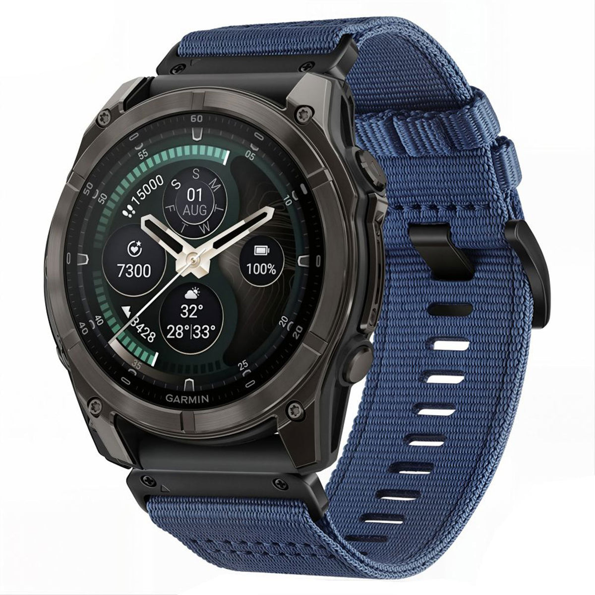 Universal Garmin 22mm QuickFit Tech-Protect Classic Nylon Reim - Blå