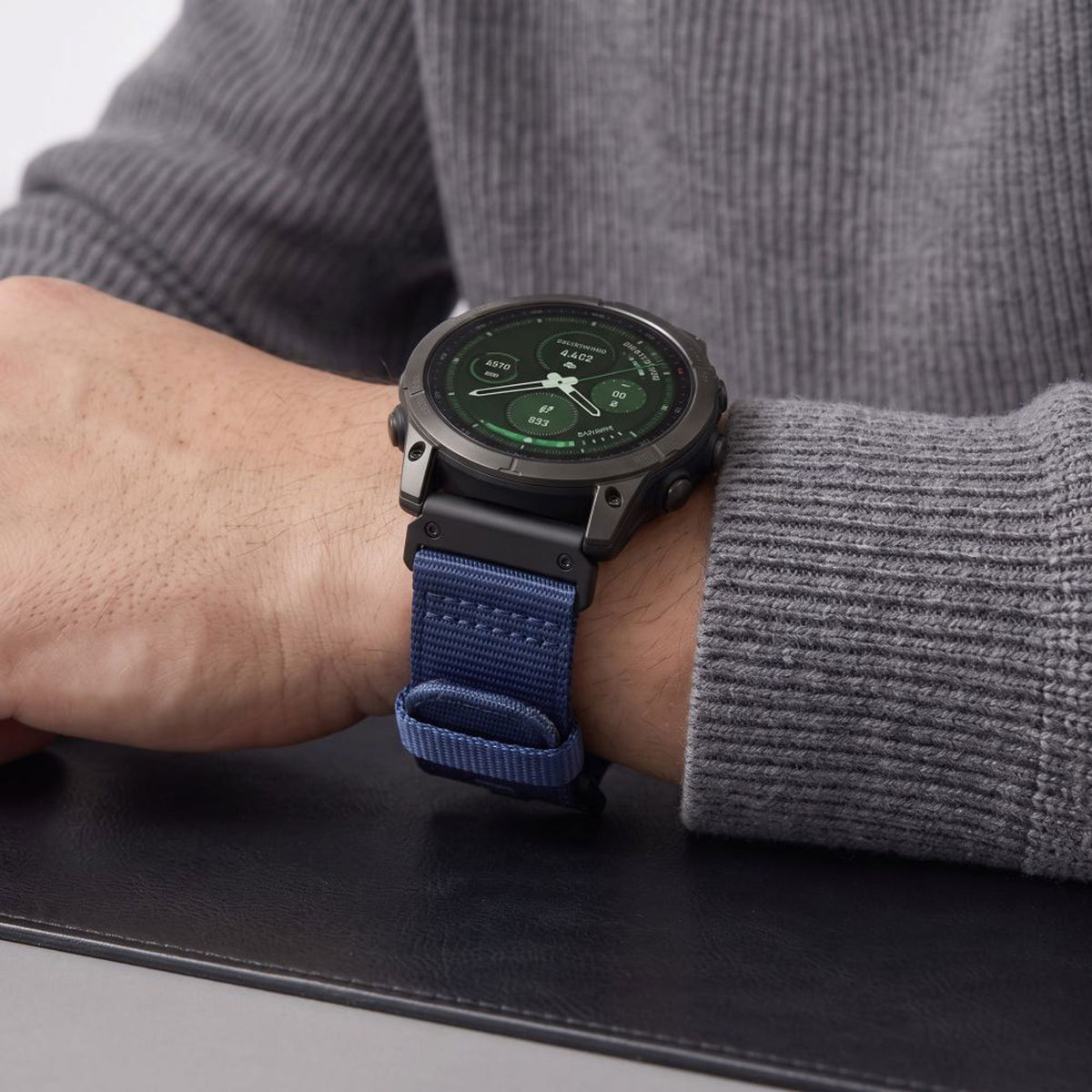 Universal Garmin 22mm QuickFit Tech-Protect Classic Nylon Reim - Blå