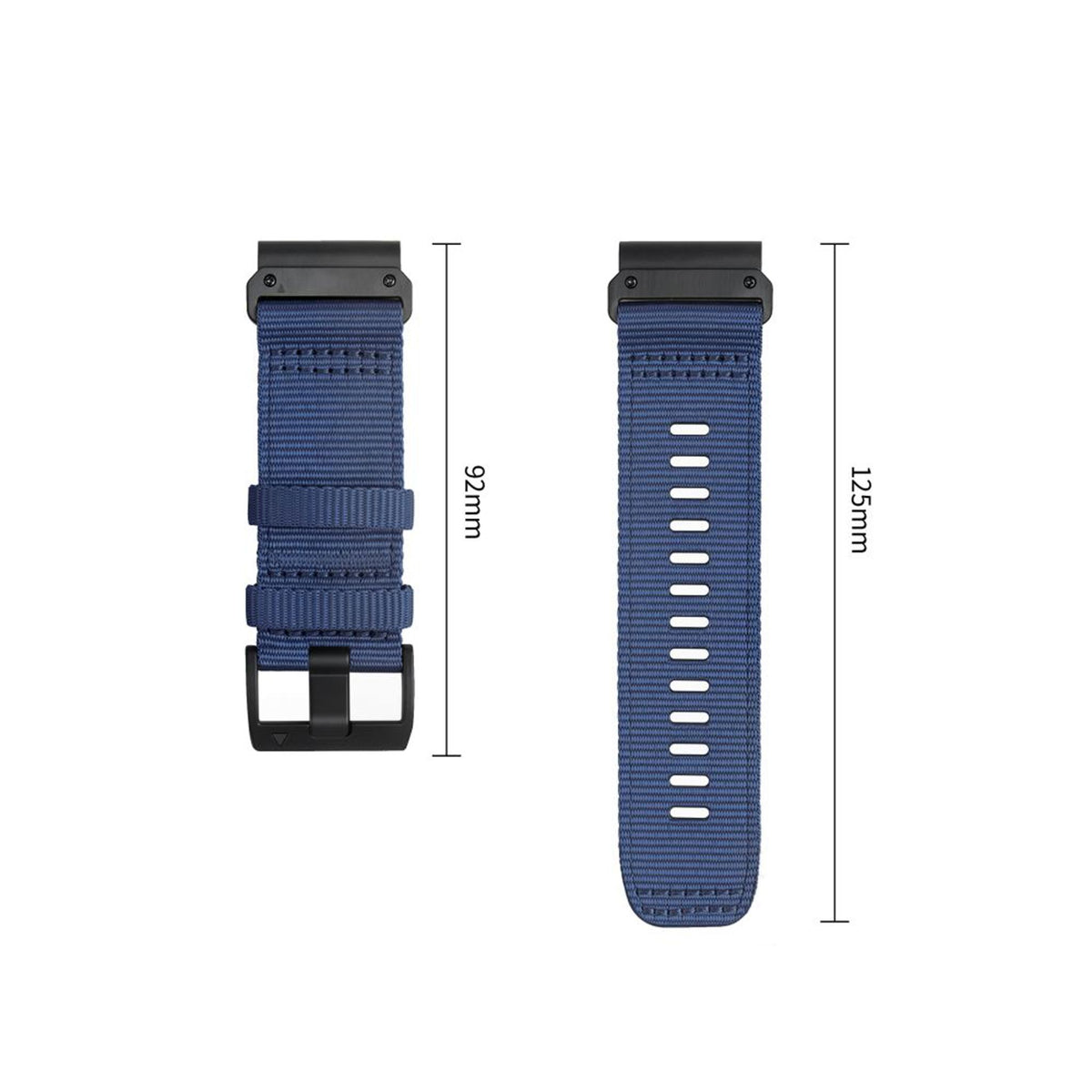 Universal Garmin 22mm QuickFit Tech-Protect Classic Nylon Reim - Blå