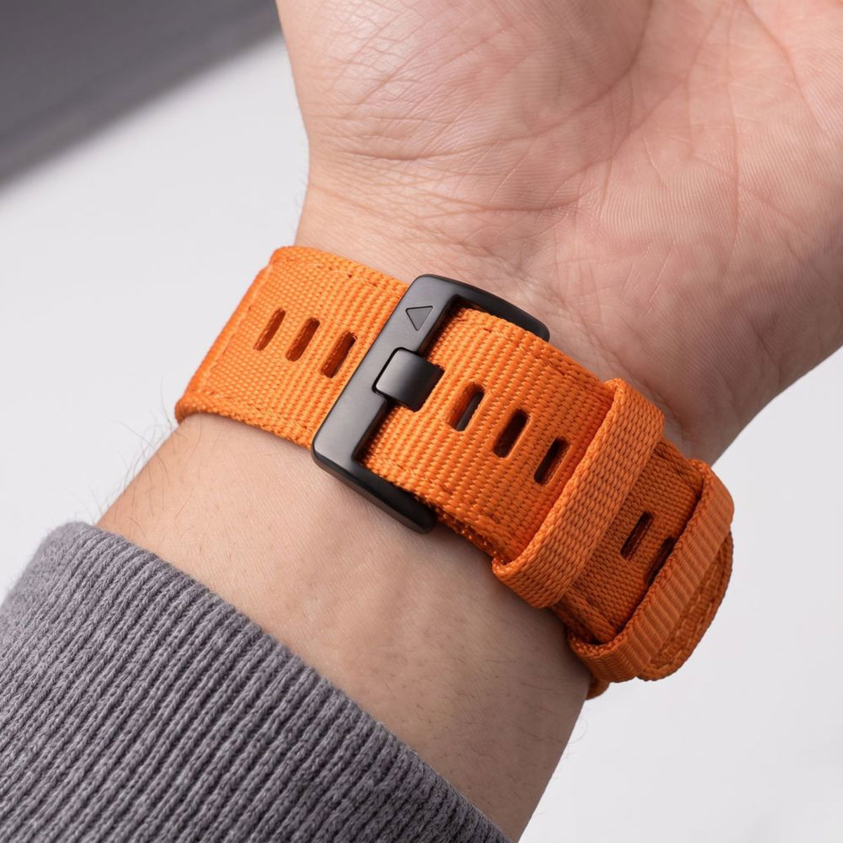 Universal Garmin 22mm QuickFit Tech-Protect Classic Nylon Reim - Oransje