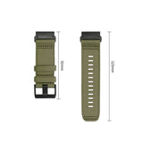 Universal Garmin 26mm QuickFit Tech-Protect Classic Nylon Reim - Grønn