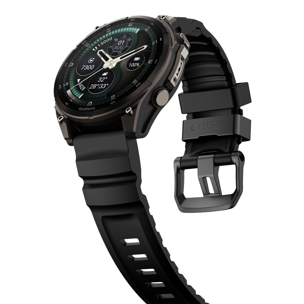 Universal Garmin 26mm QuickFit Tech-Protect Motion Klokkereim - Svart