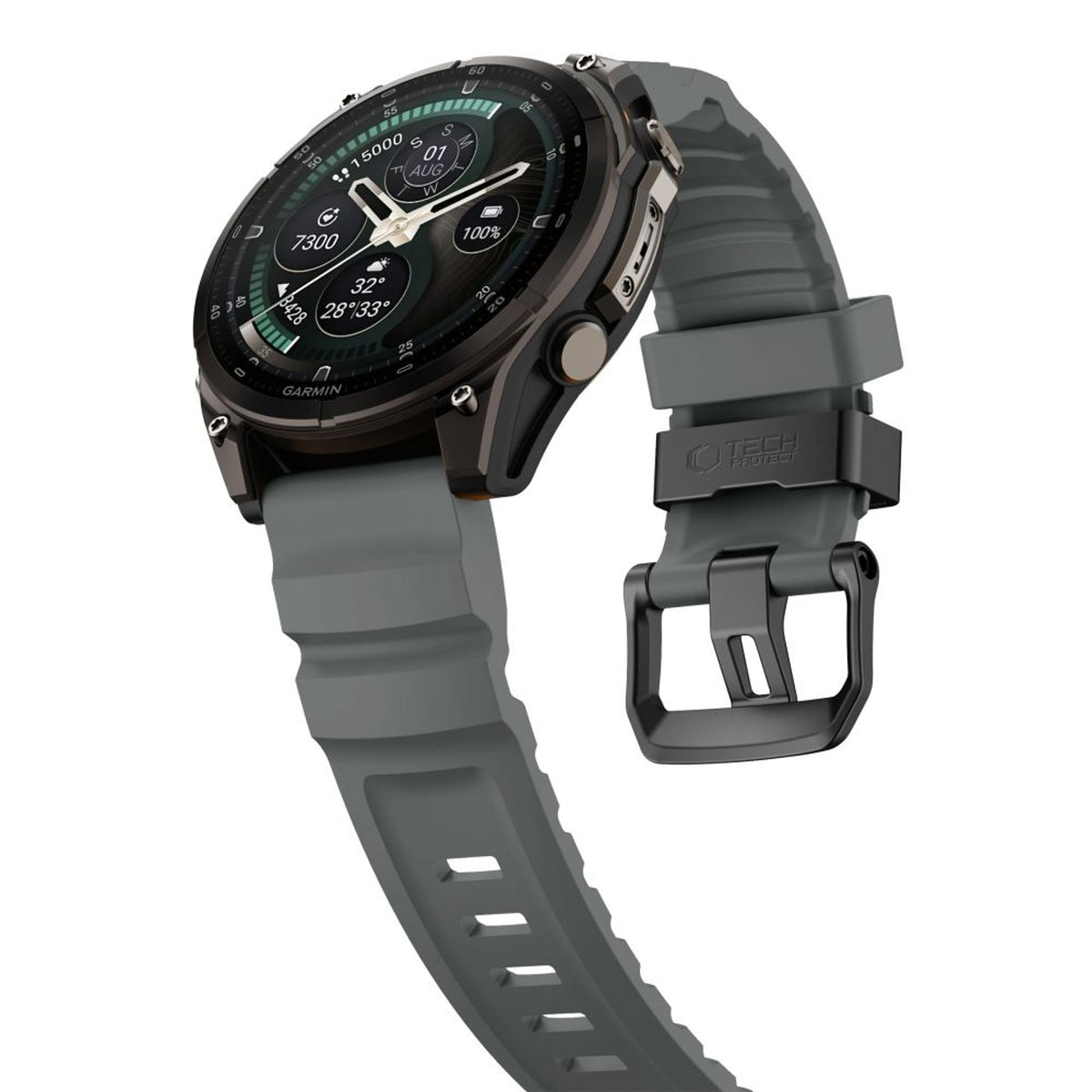 Universal Garmin 26mm QuickFit Tech-Protect Motion Klokkereim - Grå