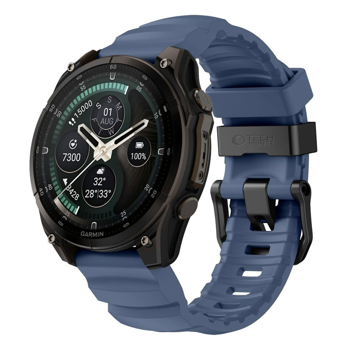 Universal Garmin 26mm QuickFit Tech-Protect Motion Klokkereim - Blå