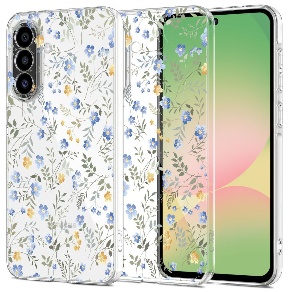 Samsung Galaxy A57 Tech-Protect FlexAir Fleksibel Plast Deksel - Blomst