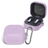 Samsung Galaxy Buds 4 / 4 Pro Tech-Protect Silikon Deksel m. Karabinkrok - Lilla