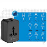 Tech-Protect TA300 Reiseadapter - EU / UK / US / AU - Svart