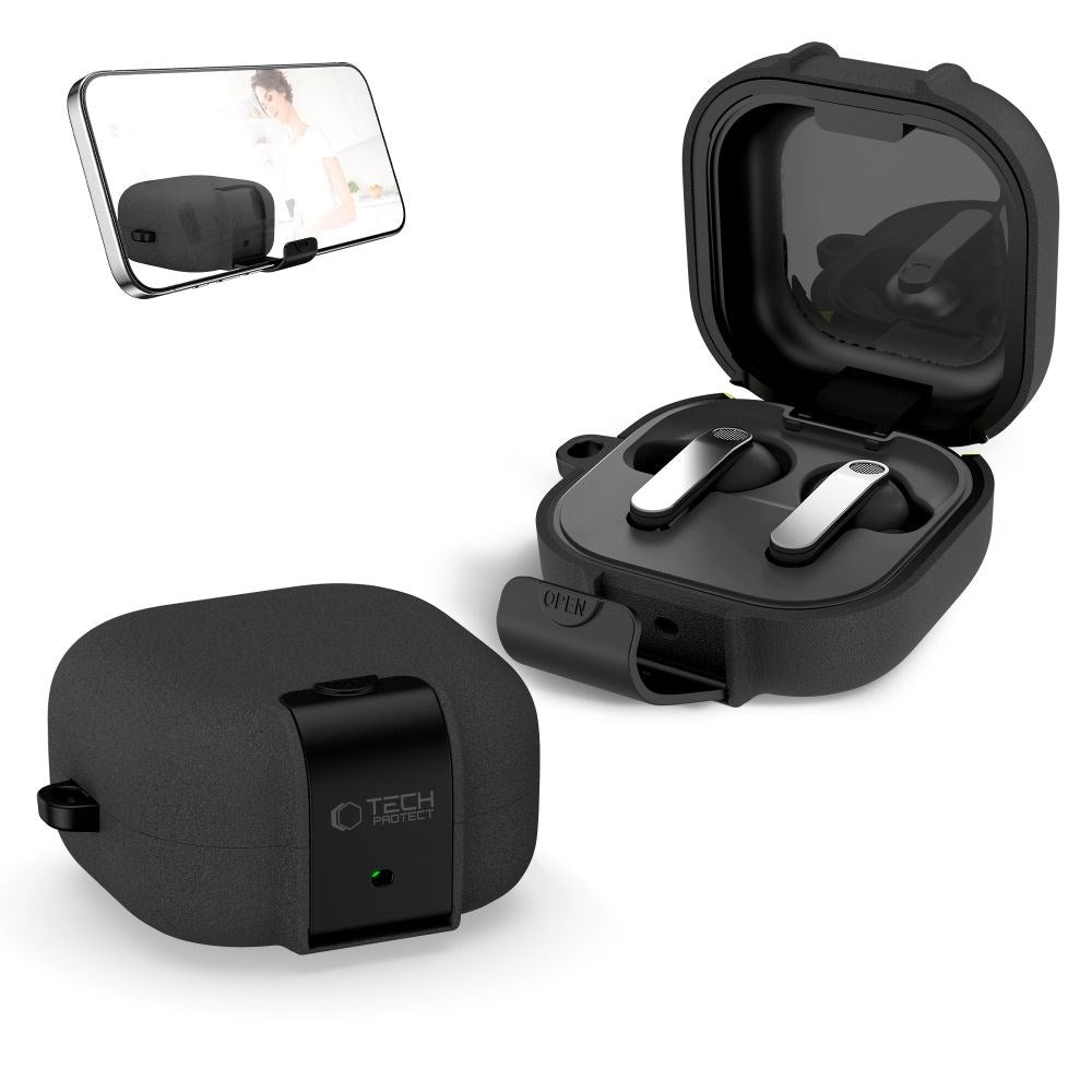 Samsung Galaxy Buds 4 / 4 Pro Tech-Protect Slim Hook Deksel - Svart