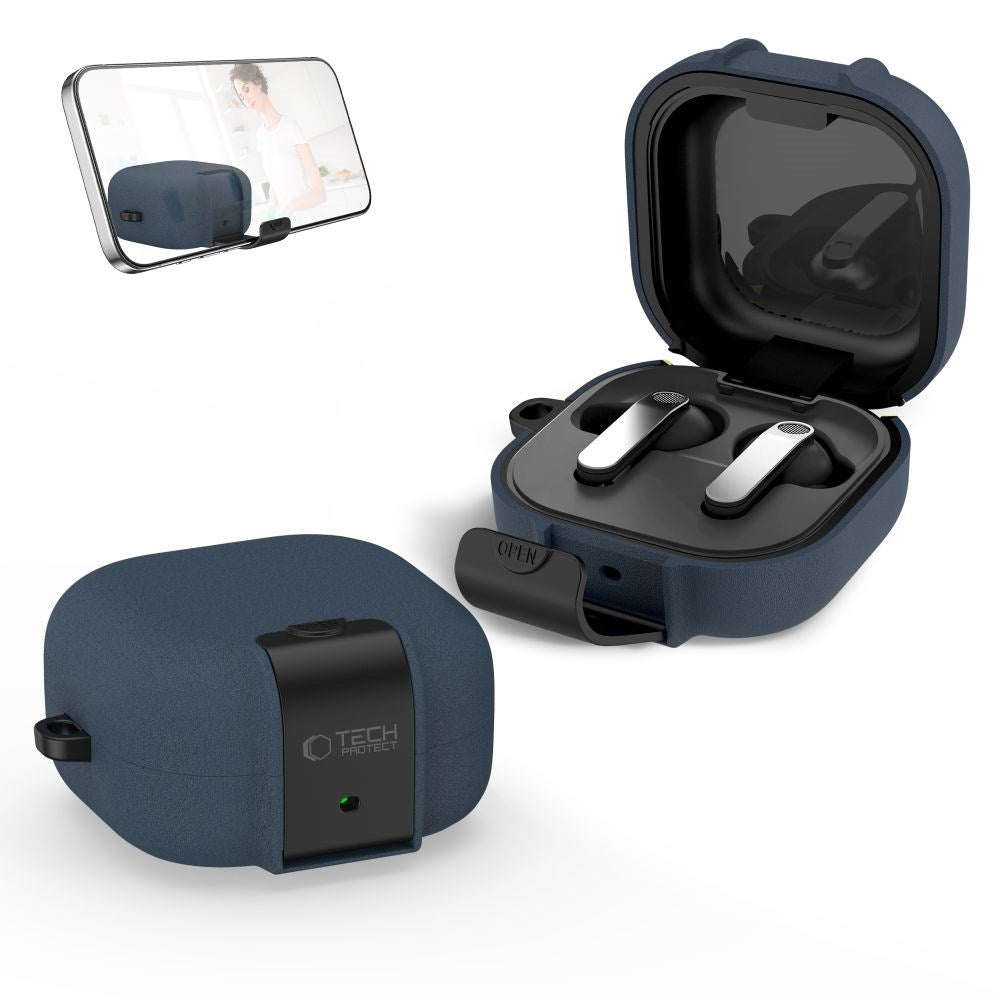 Samsung Galaxy Buds 4 / 4 Pro Tech-Protect Slim Hook Deksel - Blå