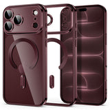 iPhone 18 Pro / 17 Pro Tech-Protect MagFlex Deksel - MagSafe Kompatibel - Burgundy / Gjennomsiktig