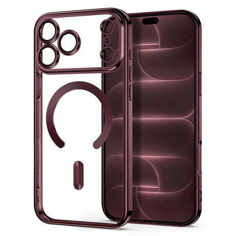iPhone 18 Pro / 17 Pro Tech-Protect MagFlex Deksel - MagSafe Kompatibel - Burgundy / Gjennomsiktig