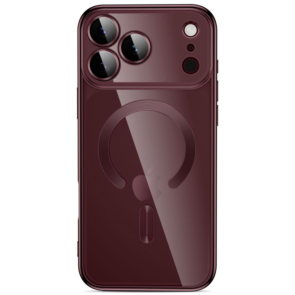 iPhone 18 Pro / 17 Pro Tech-Protect MagFlex Deksel - MagSafe Kompatibel - Burgundy / Gjennomsiktig