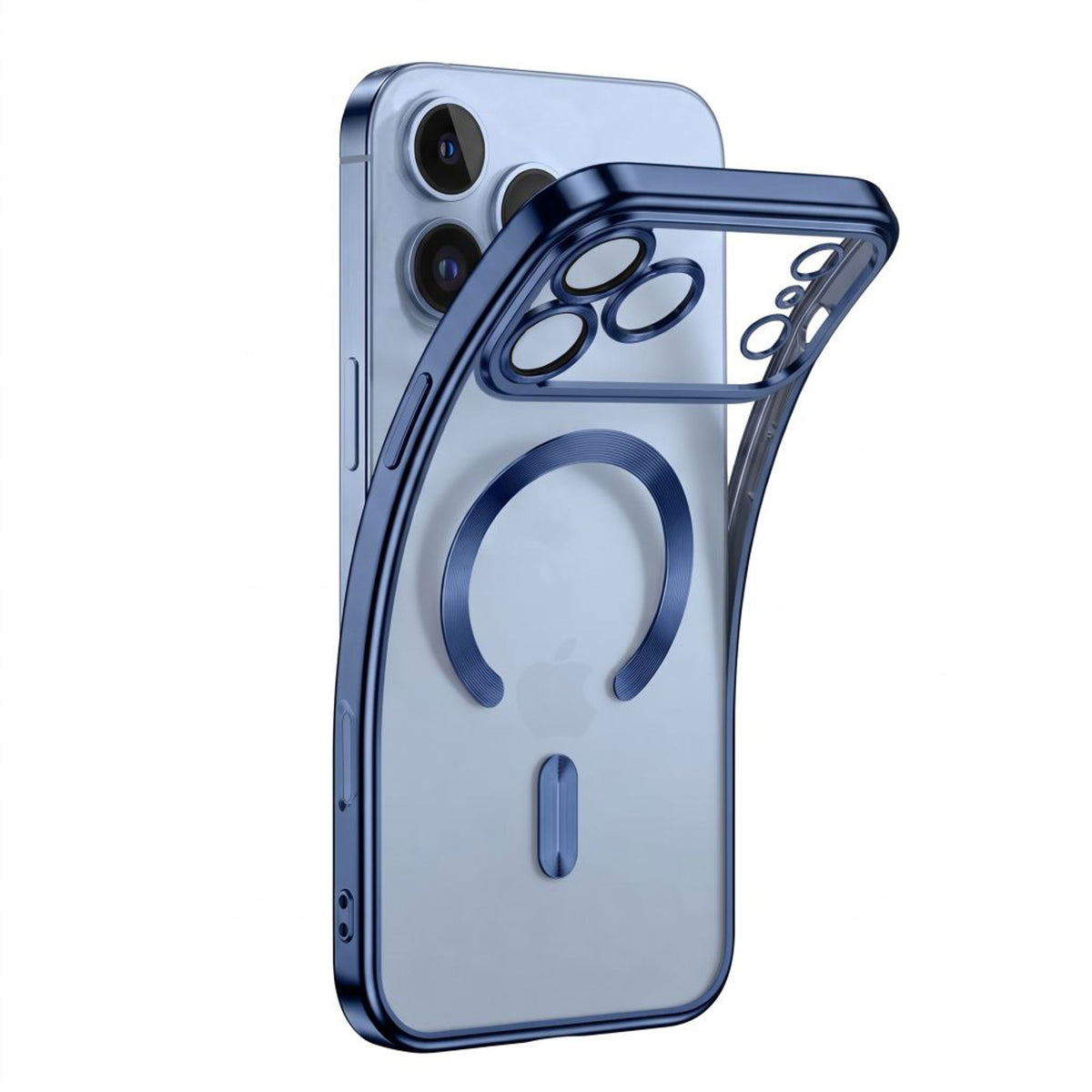 iPhone 18 Pro Max / 17 Pro Max Tech-Protect MagFlex Deksel - MagSafe Kompatibel - Blå / Gjennomsiktig