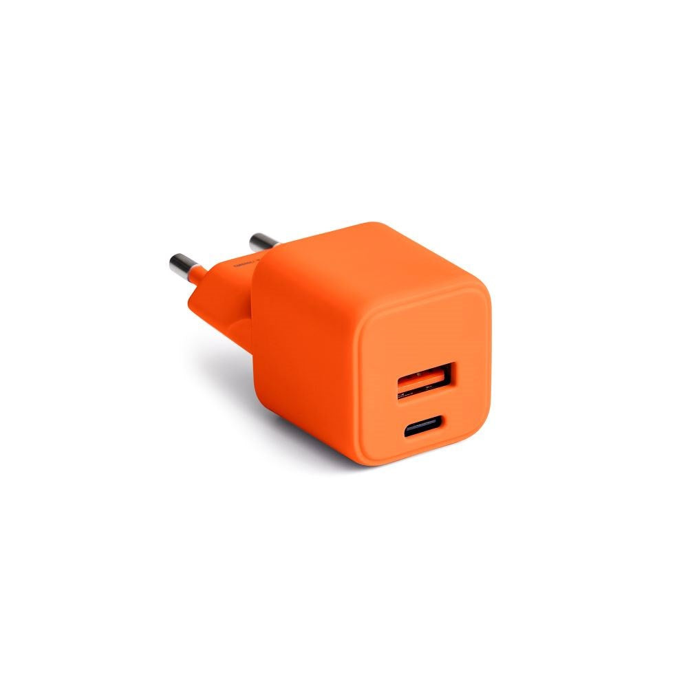 Colorum 30W Vegglader m. 1x USB-A & 1x USB-C - Orange