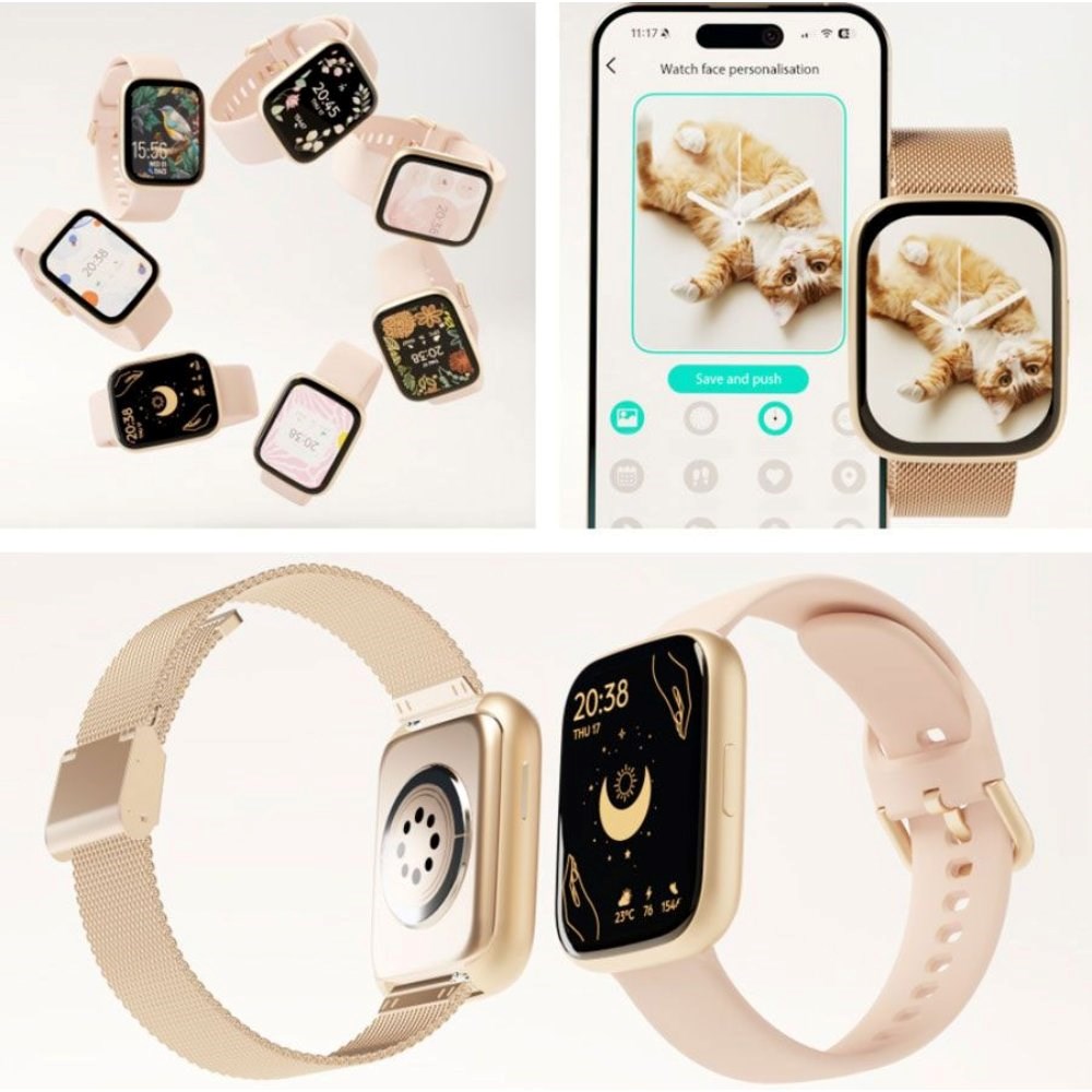 Forever ForeVigo 4 SW-330 Smartklokke med Bluetooth & Helsesporing - Rose Gold