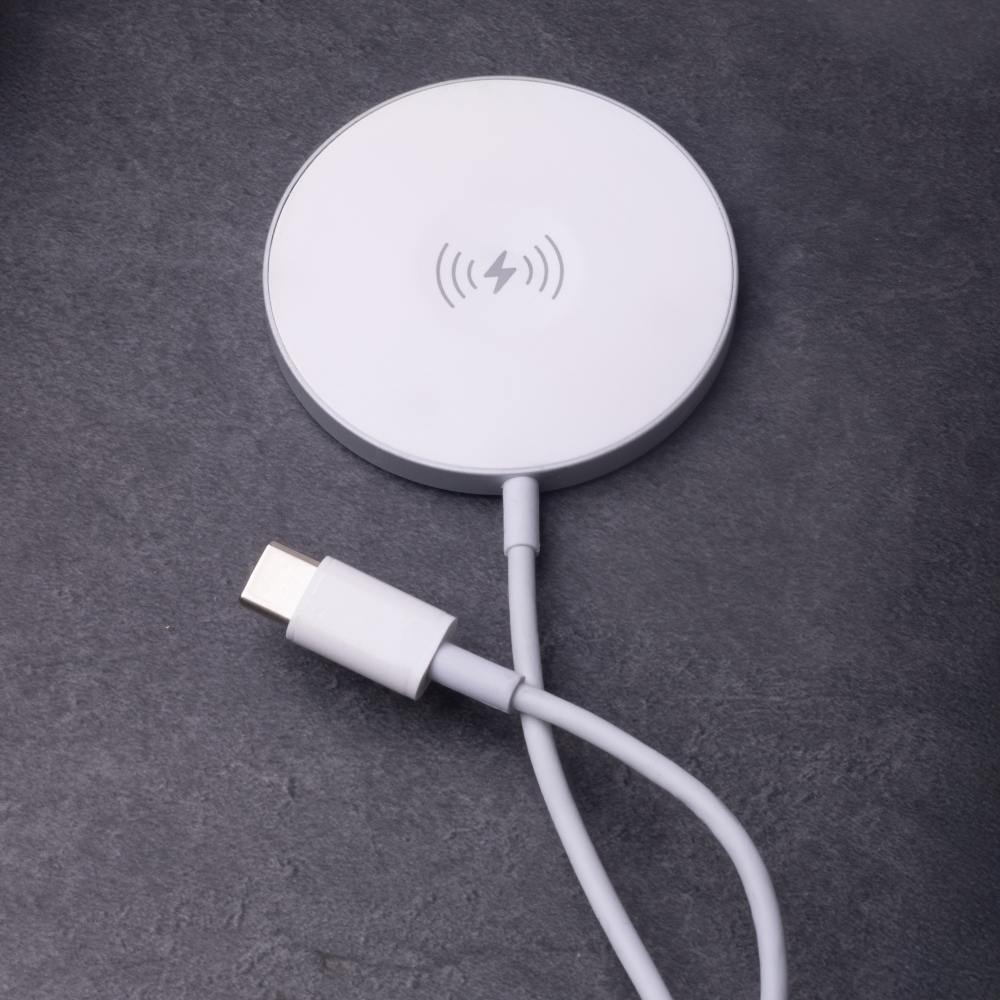 Forever MAWC-400 3-i-1 Magnetisk Trådløs Lader - 15W - USB-C - MagSafe Kompatibel - Hvit