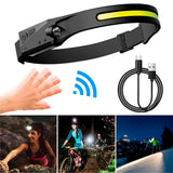 Hurtel LED Hodelykt med Sensor - Svart