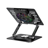 Wozinsky CoolBase Stativ for Bærbar PC / Nettbrett med RGB-Belysning & Kjøling – Svart
