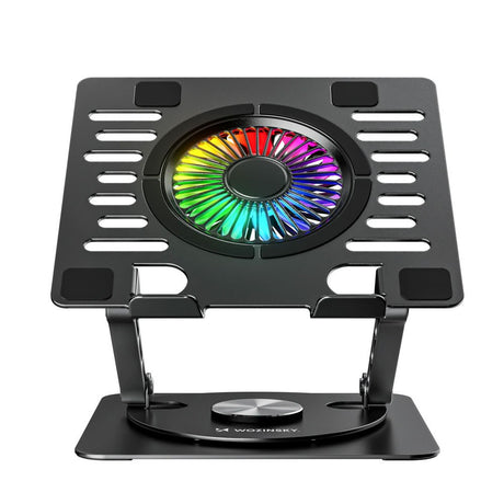 Wozinsky CoolBase Stativ for Bærbar PC / Nettbrett med RGB-Belysning & Kjøling – Svart