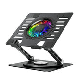 Wozinsky CoolBase Stativ for Bærbar PC / Nettbrett med RGB-Belysning & Kjøling – Svart